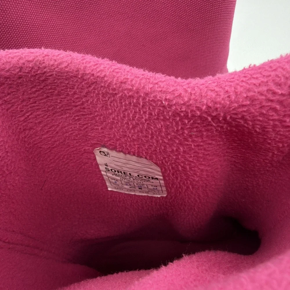Sorel Rainbou Girl Kid's Waterproof Rain Boots Size 6 Pink
